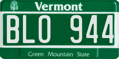 VT license plate BLO944
