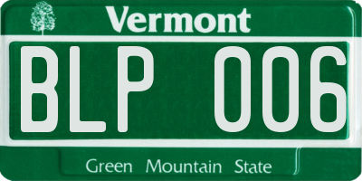 VT license plate BLP006