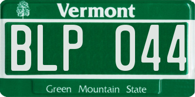 VT license plate BLP044