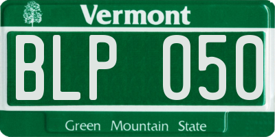 VT license plate BLP050