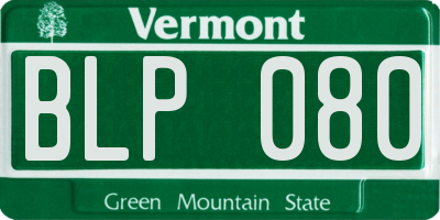VT license plate BLP080
