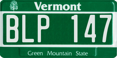 VT license plate BLP147