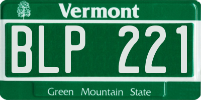 VT license plate BLP221