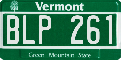 VT license plate BLP261