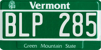 VT license plate BLP285