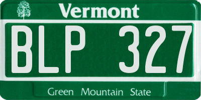 VT license plate BLP327