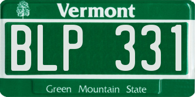 VT license plate BLP331
