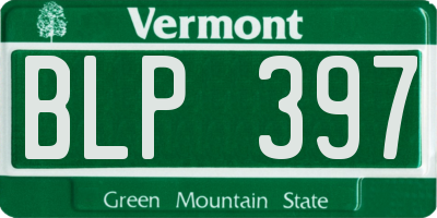 VT license plate BLP397
