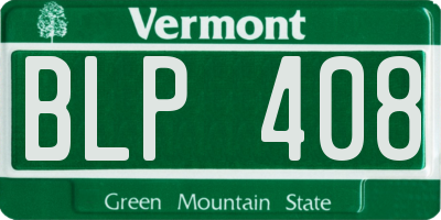 VT license plate BLP408
