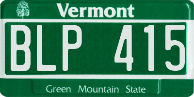 VT license plate BLP415