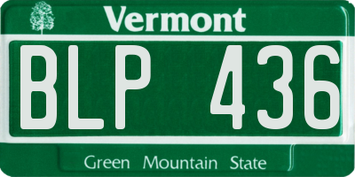 VT license plate BLP436