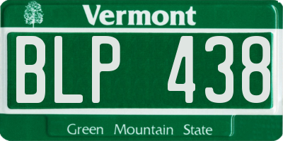 VT license plate BLP438