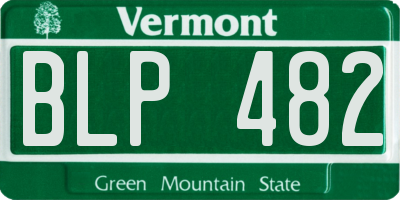 VT license plate BLP482