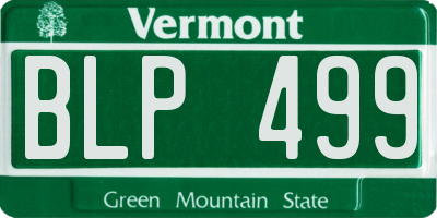 VT license plate BLP499