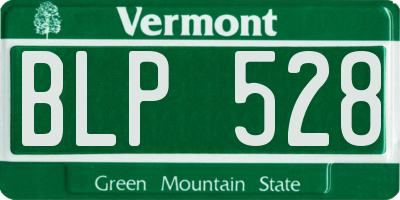VT license plate BLP528