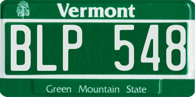 VT license plate BLP548