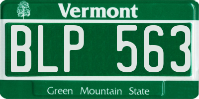 VT license plate BLP563