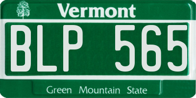 VT license plate BLP565