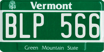 VT license plate BLP566