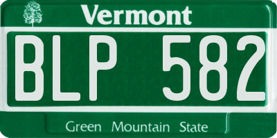 VT license plate BLP582