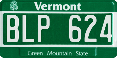 VT license plate BLP624
