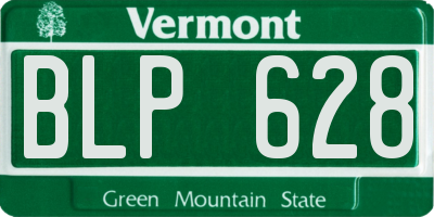 VT license plate BLP628