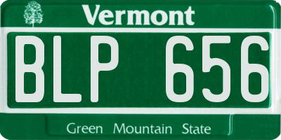 VT license plate BLP656