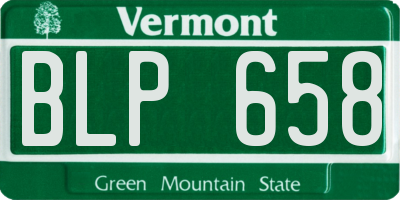 VT license plate BLP658