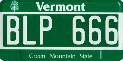 VT license plate BLP666