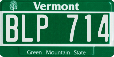 VT license plate BLP714