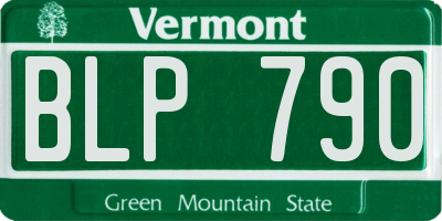 VT license plate BLP790