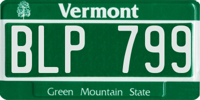 VT license plate BLP799