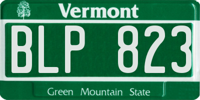 VT license plate BLP823