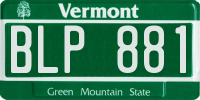 VT license plate BLP881