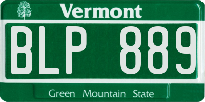 VT license plate BLP889