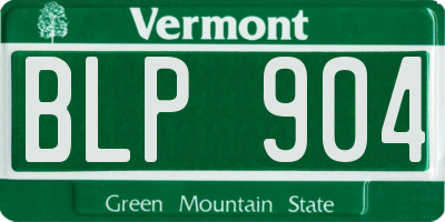 VT license plate BLP904