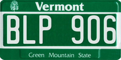 VT license plate BLP906