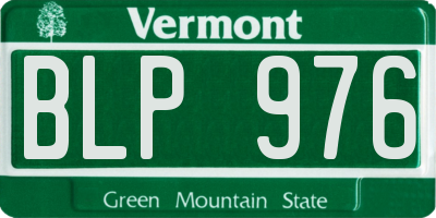 VT license plate BLP976