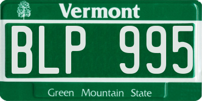 VT license plate BLP995