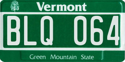 VT license plate BLQ064