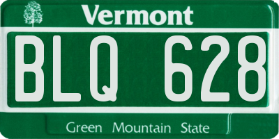 VT license plate BLQ628