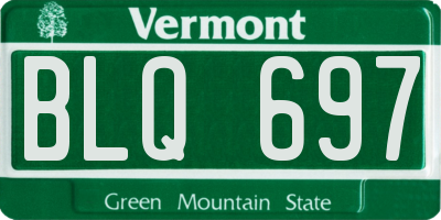 VT license plate BLQ697