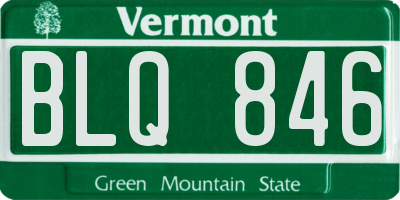 VT license plate BLQ846