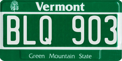 VT license plate BLQ903