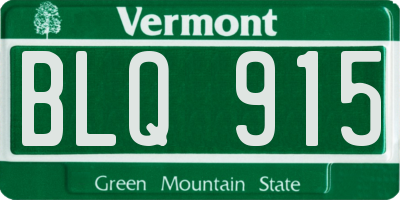 VT license plate BLQ915