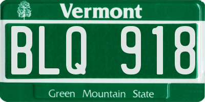 VT license plate BLQ918
