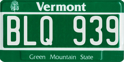 VT license plate BLQ939