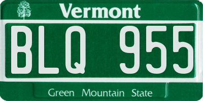 VT license plate BLQ955