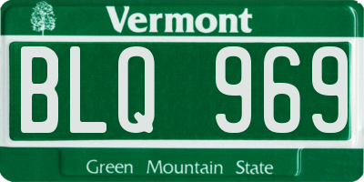 VT license plate BLQ969