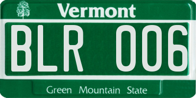 VT license plate BLR006